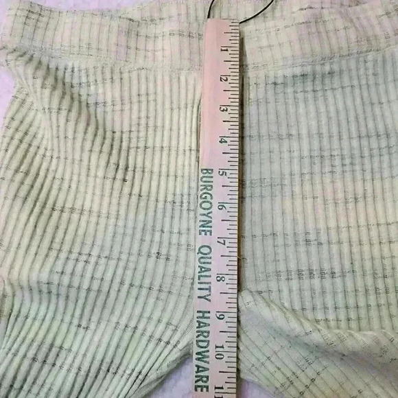 Monrow Pants Womens Small Green Marled Ribbed Flared Stretch Pull On Athleisure - Picture 10 of 13